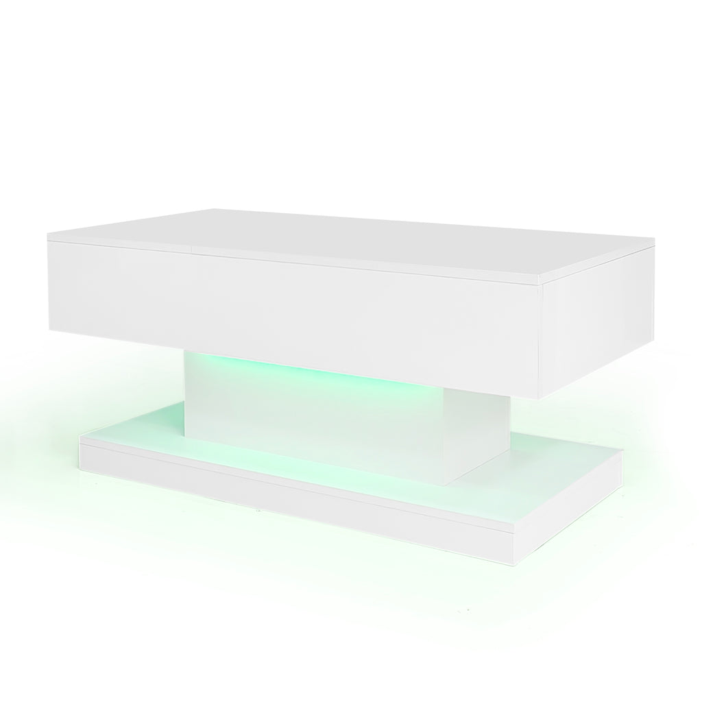 [variant:N892P407974W] High-Gloss Lift-Top Coffee Table with LED Lights image 19