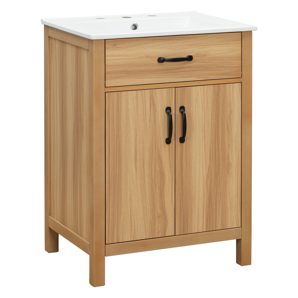 [variant:N848P469792N] Solid Wood Bathroom Vanity with Ceramic Sink – 24-Inch image 18