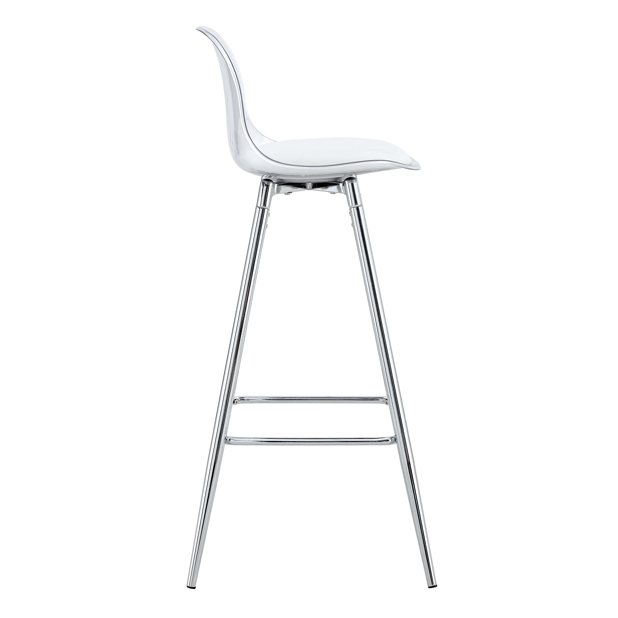 [variant:W3806P404769] Modern Upholstered Bar Chairs – White & Silver image 23