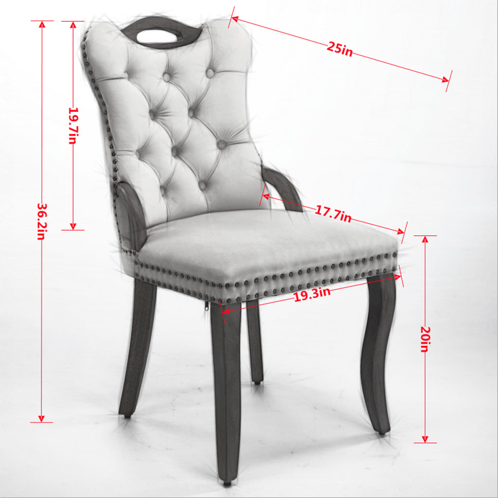 [variant:W5755P512977] Tufted Velvet Dining Armchairs – Set of 2 image 8