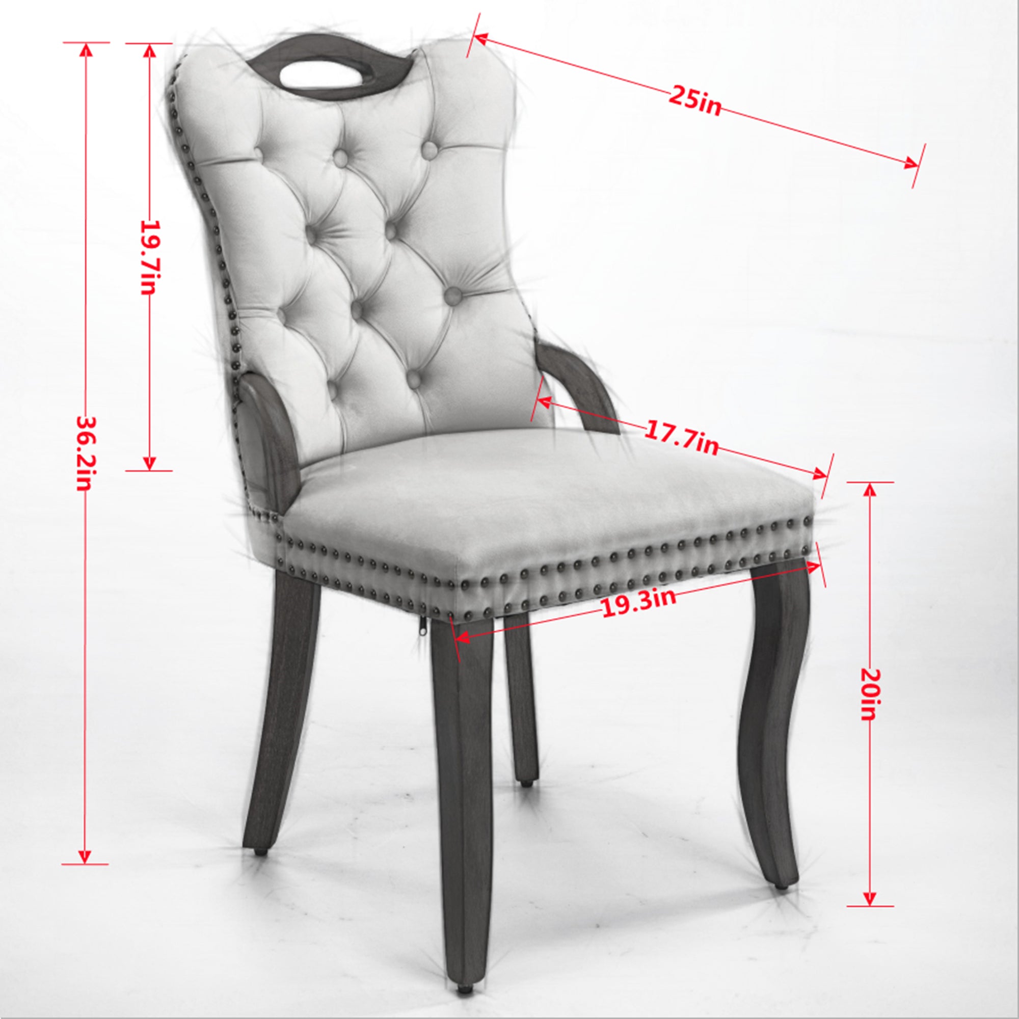 [variant:W5755P512977] Tufted Velvet Dining Armchairs – Set of 2 image 8