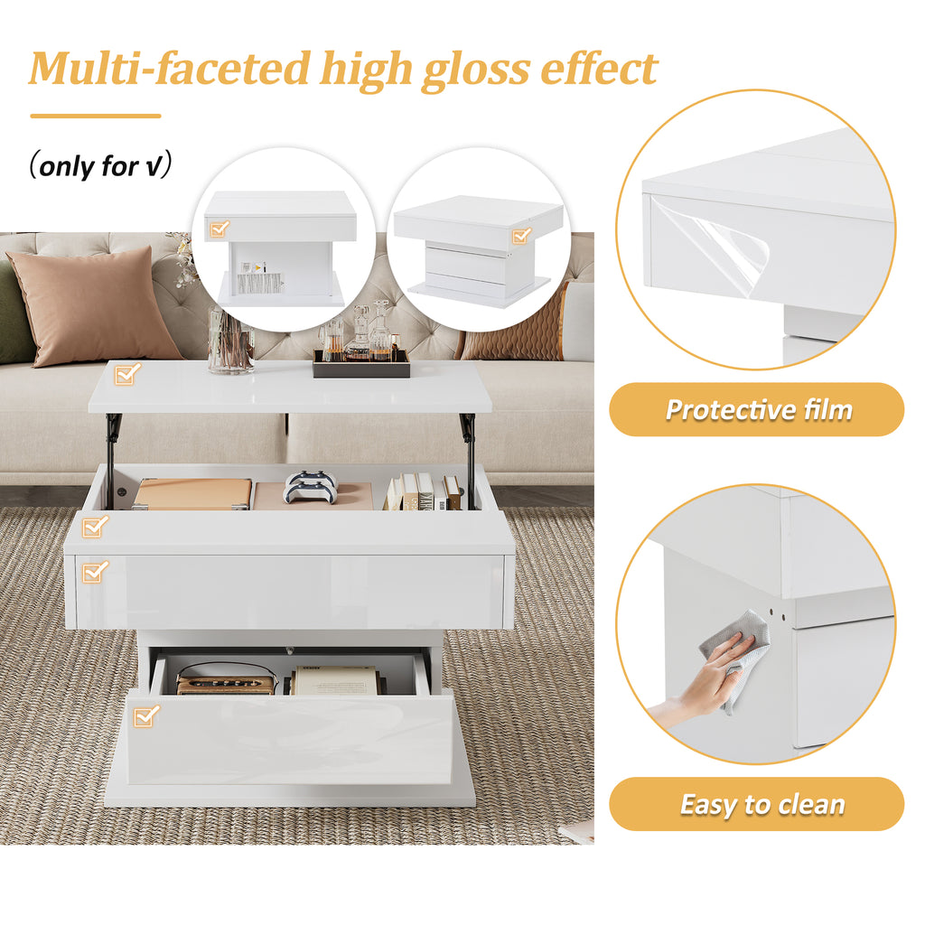 [variant:N892P423296W] 360° Rotating Lift-Top Coffee Table with Drawer image 34