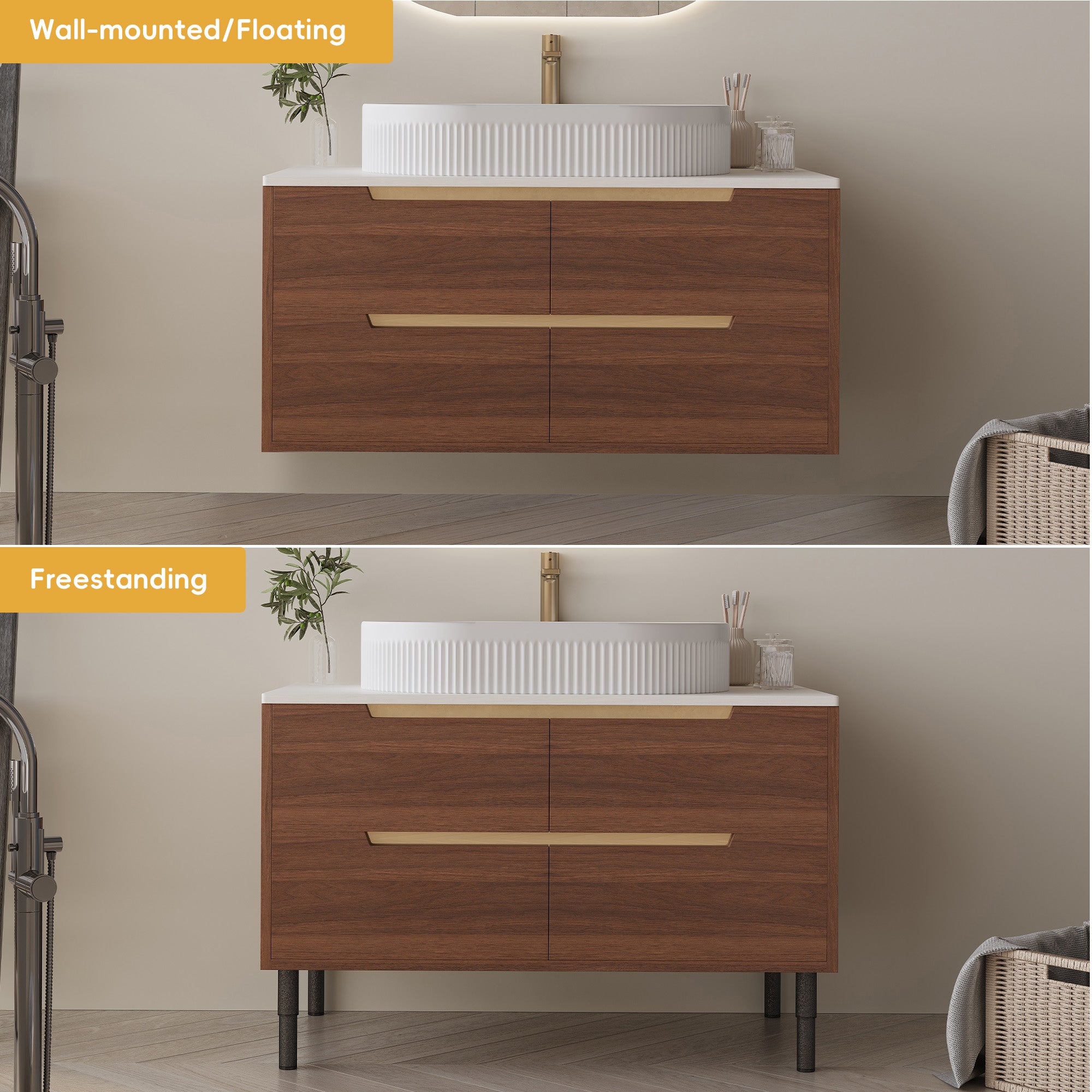 [variant:W5307S00009] Bathroom Vanity with Integrated Ceramic Sink – 36-Inch image 16