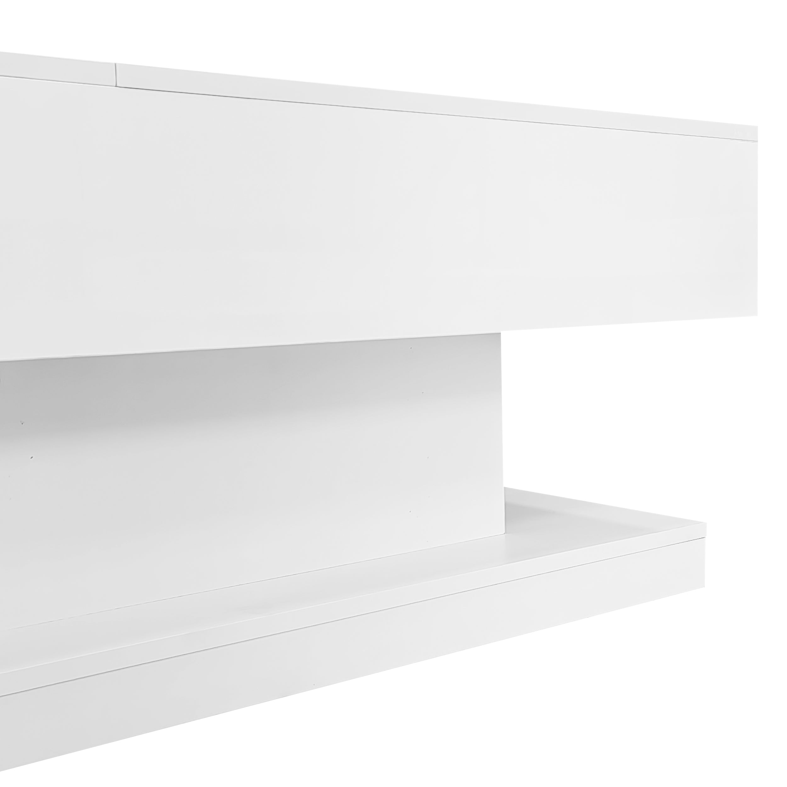 [variant:N892P407974W] High-Gloss Lift-Top Coffee Table with LED Lights image 13