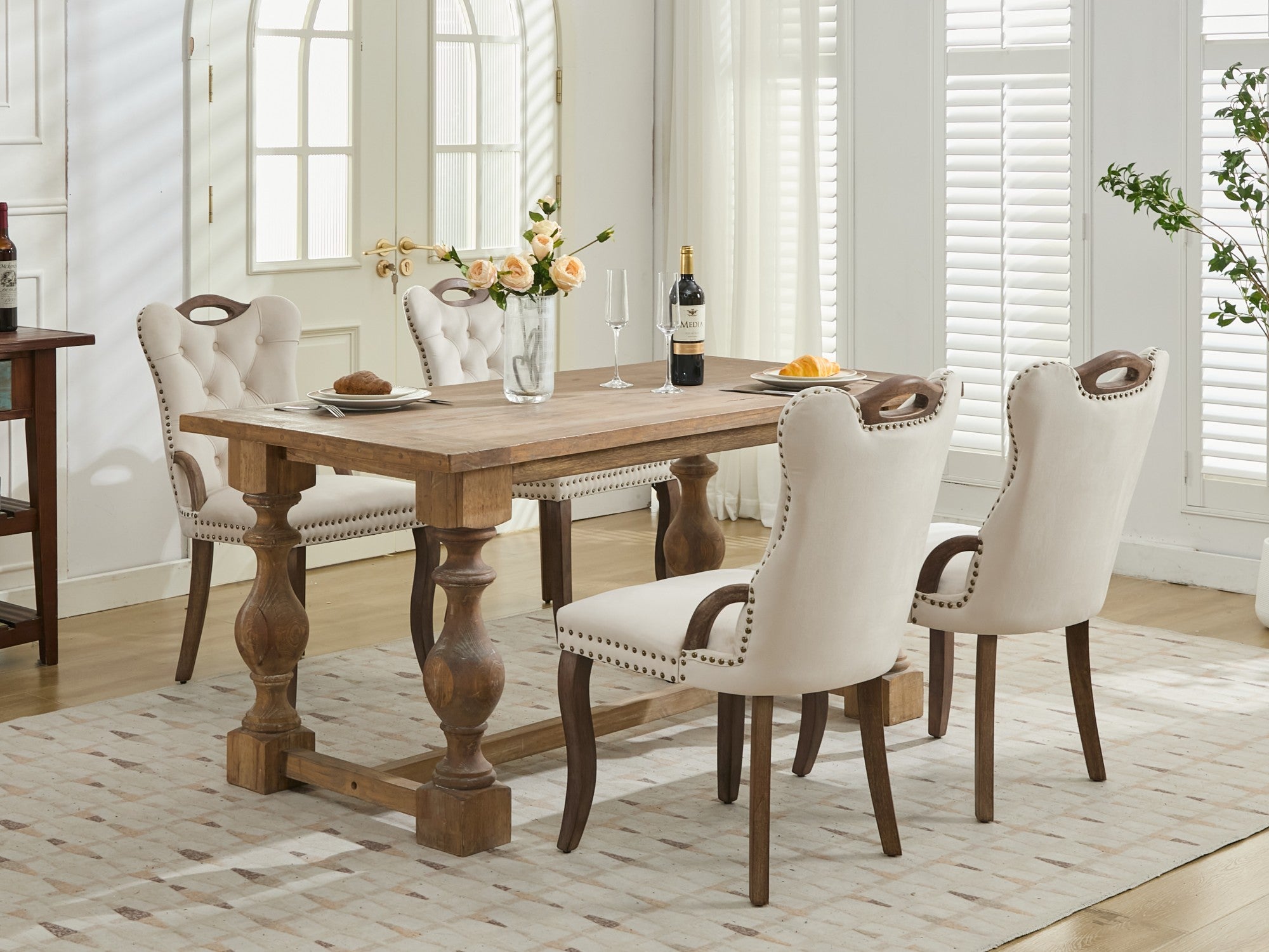 [variant:W5755P512977] Tufted Velvet Dining Armchairs – Set of 2 image 27