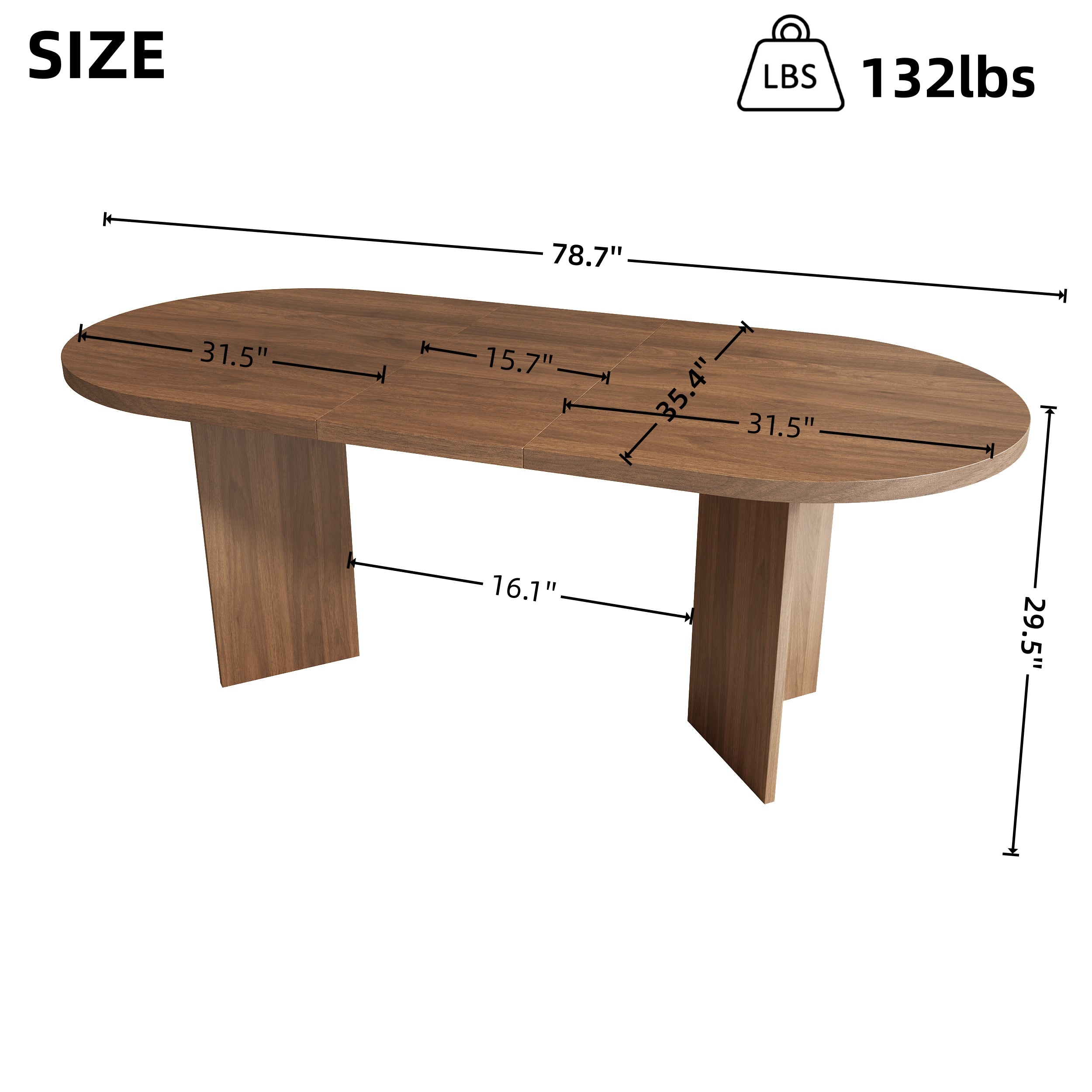 [variant:N859P472961A] Oval Walnut Dining Table – 79-Inch image 6