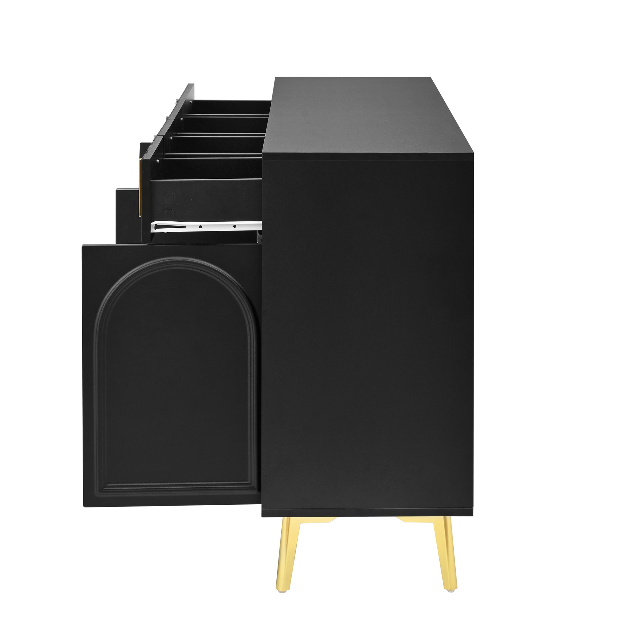 [variant:GA0021S] 4-Door Sideboard with 4 Drawers – Black and Gold image 26