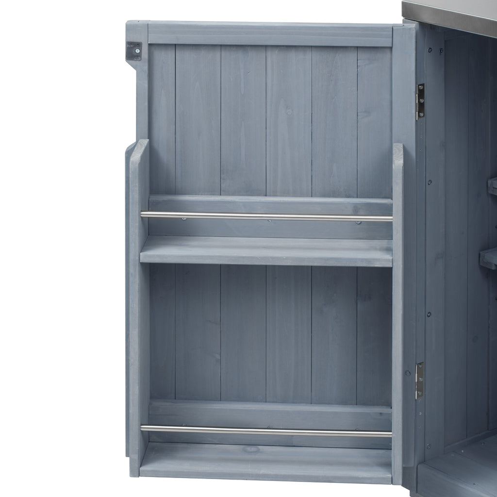 [variant:N853P386132G] Outdoor Grill Cart for 21–22-Inch Kamado Grills – Gray and Blue, 66.5-Inch image 44