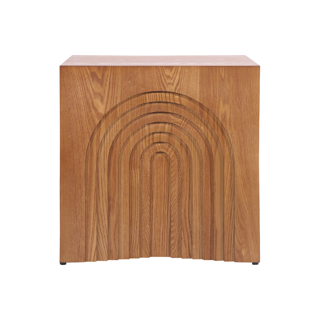 Round Wood End Table — [variant:N876P386371D] Natural & Light Brown image 12