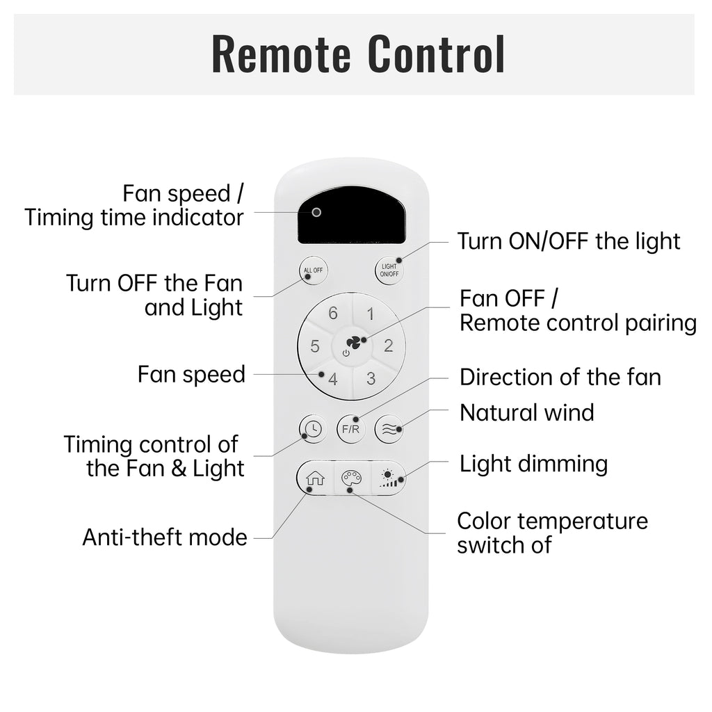 [variant:W5691P514188] Walnut Solid Wood Ceiling Fan with Light & Remote – 52-Inch image 8