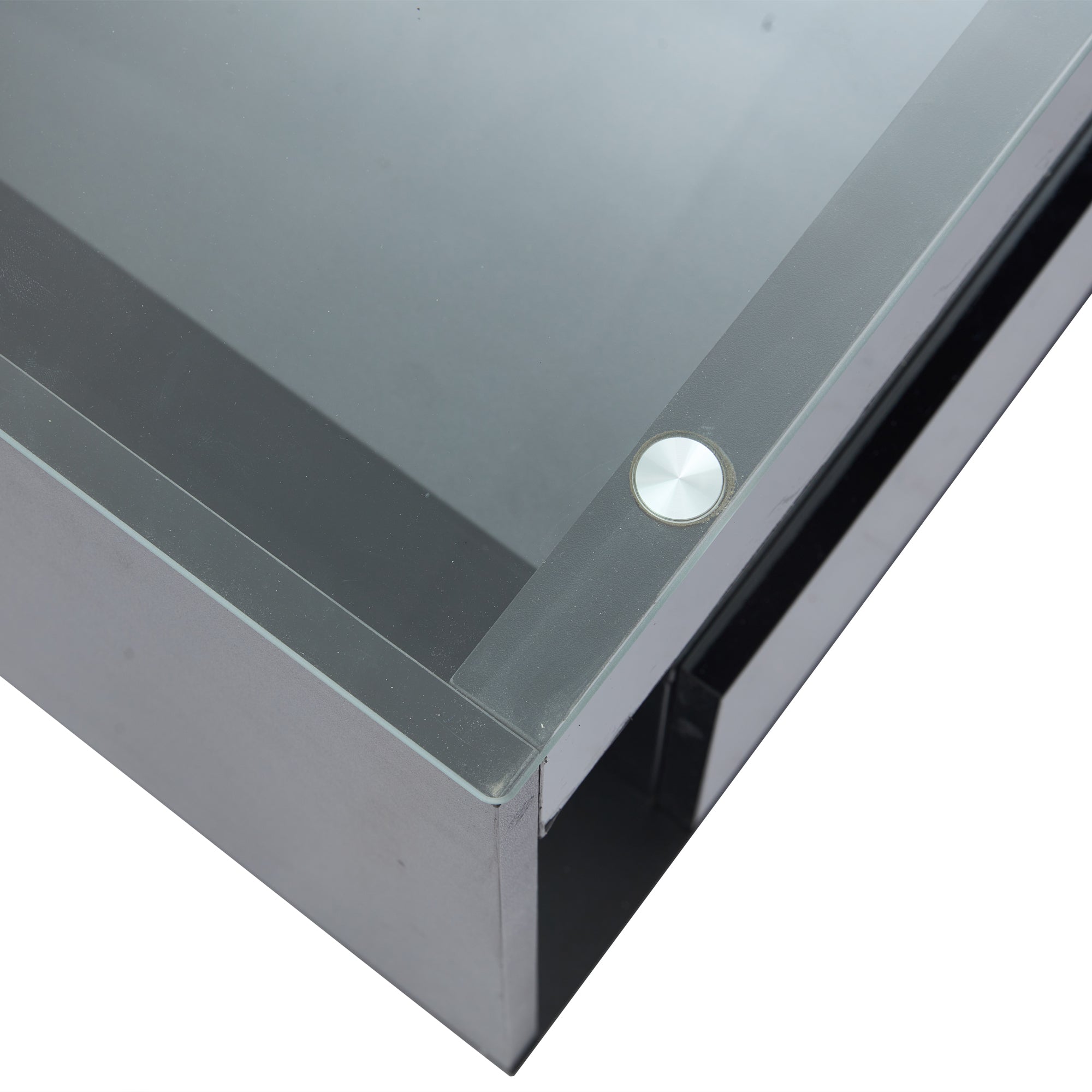 [variant:N892P428787B] High-Gloss LED Coffee Table with Glass Top and Drawers image 13
