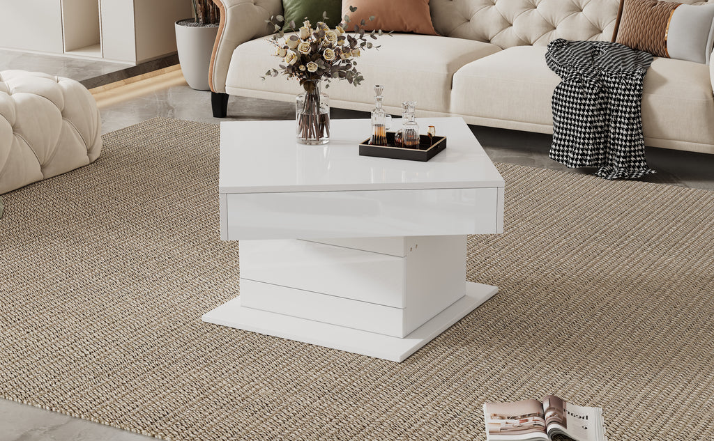 [variant:N892P423296W] 360° Rotating Lift-Top Coffee Table with Drawer image 4