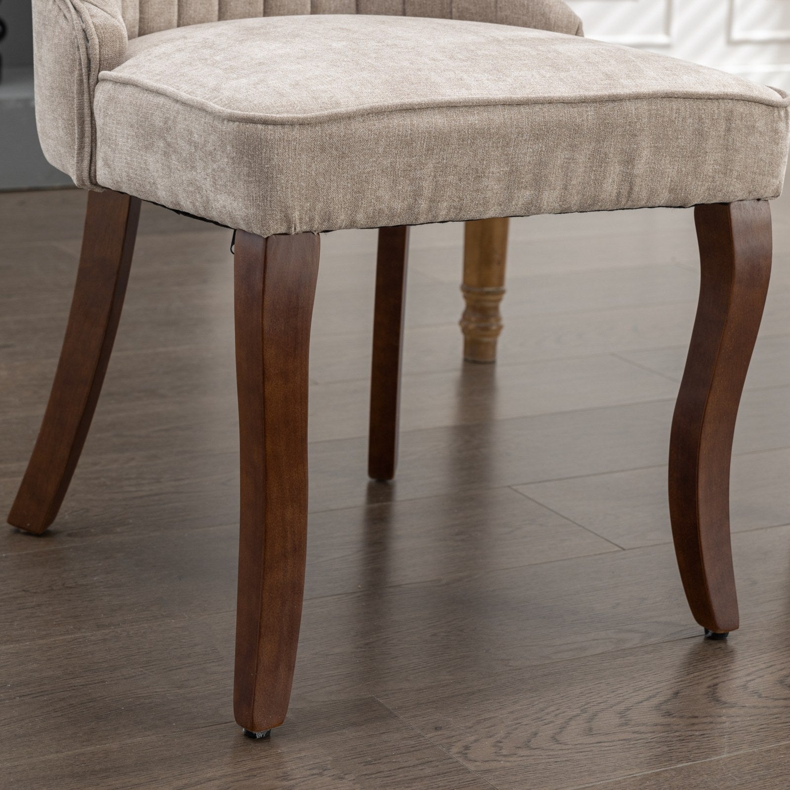[variant:W5755P474631] Rayon Set of 2 Beige Fabric Dining Chairs image 11