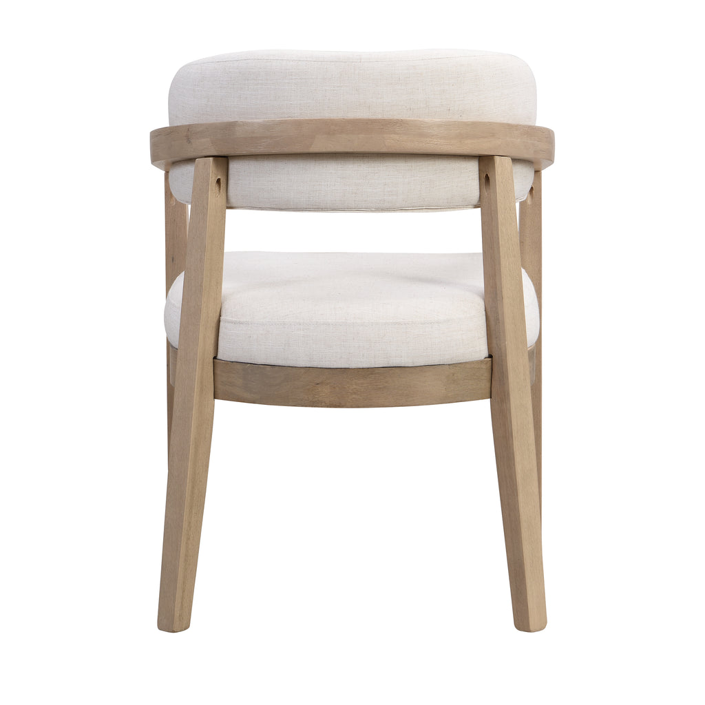 [variant:N872P357172A] Set of 2 Modern Rubberwood Dining Armchairs – Beige image 5