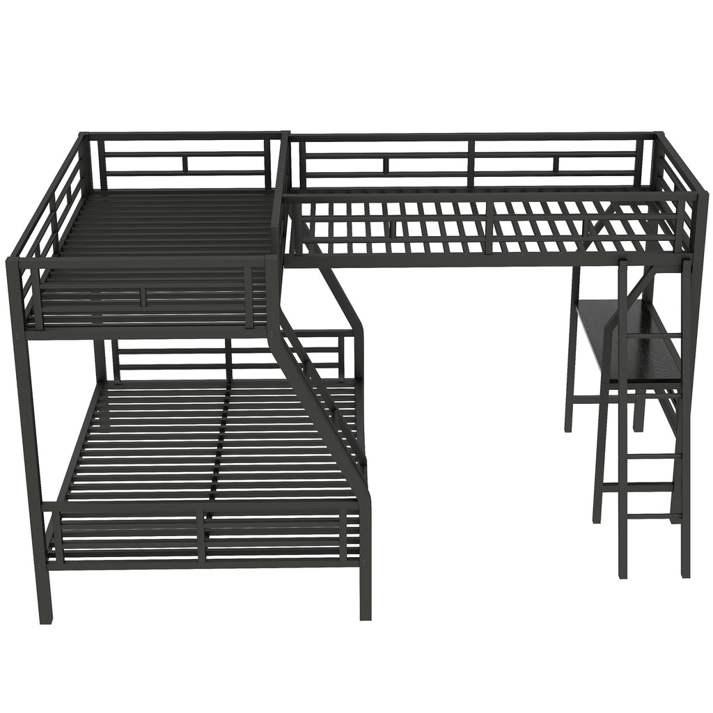 [variant:N8470000606B] Twin-over-Full Bunk and Twin Loft Bed with Desk image 20