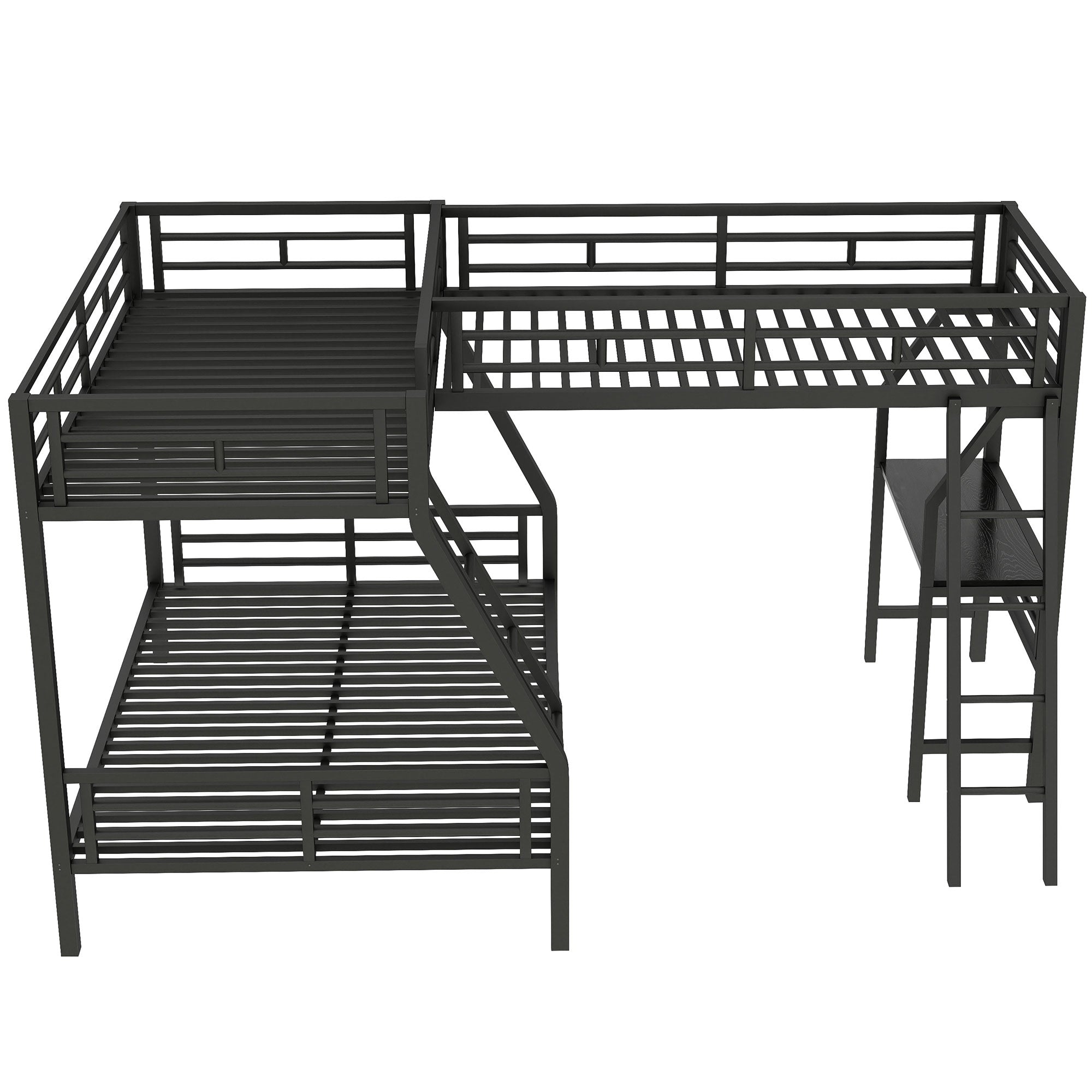 [variant:N8470000606B] Twin-over-Full Bunk and Twin Loft Bed with Desk image 20