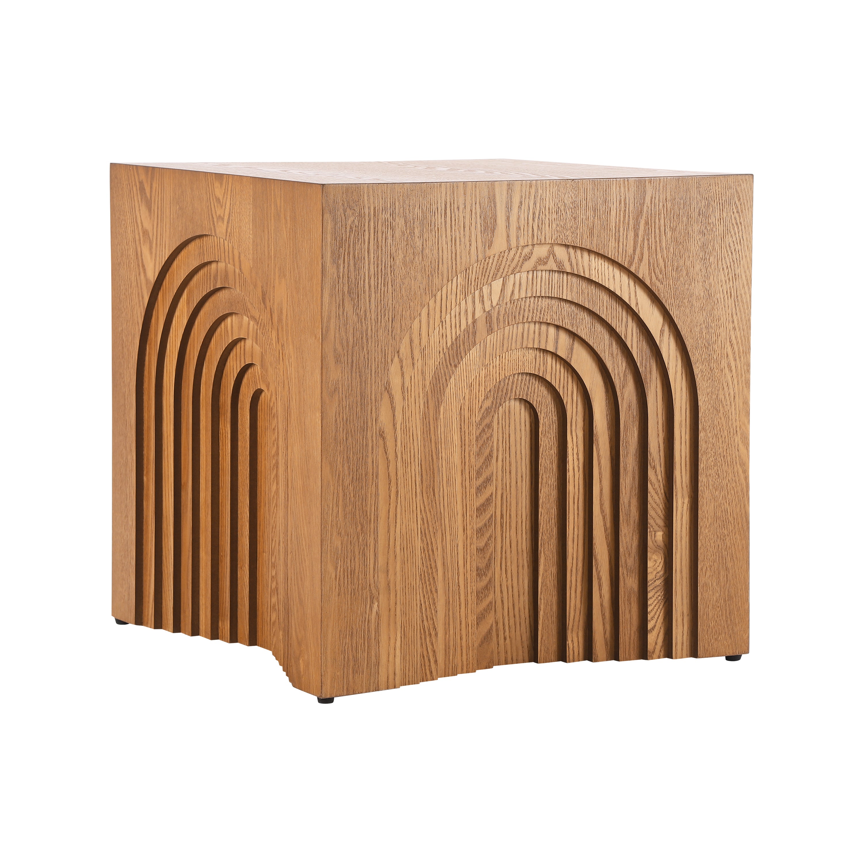 Round Wood End Table — [variant:N876P386371D] Natural & Light Brown image 7