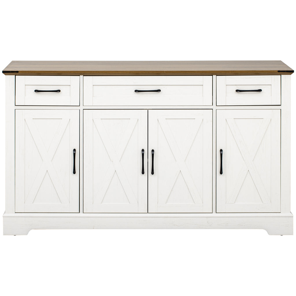 [variant:N853P444963W] 55-Inch Farmhouse Buffet Cabinet with Drawers image 35