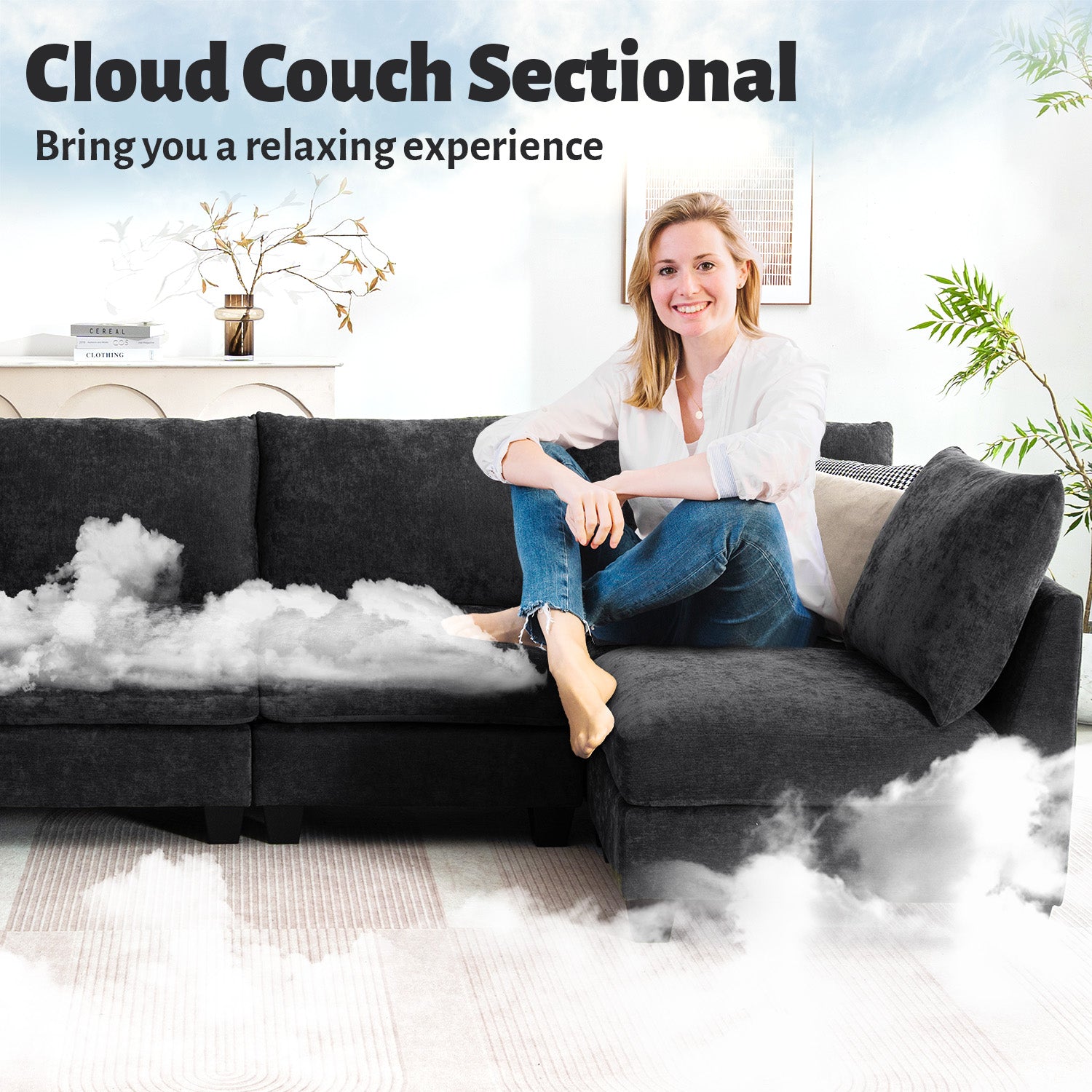 [variant:W3885S00029] 6-Seater U-Shaped Modular Sofa with Storage Ottoman & USB Ports image 11