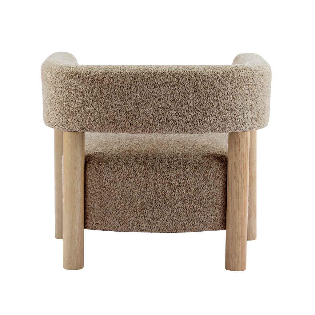 [variant:N898P443472B] Bouclé Accent Armchair – Light Camel image 6
