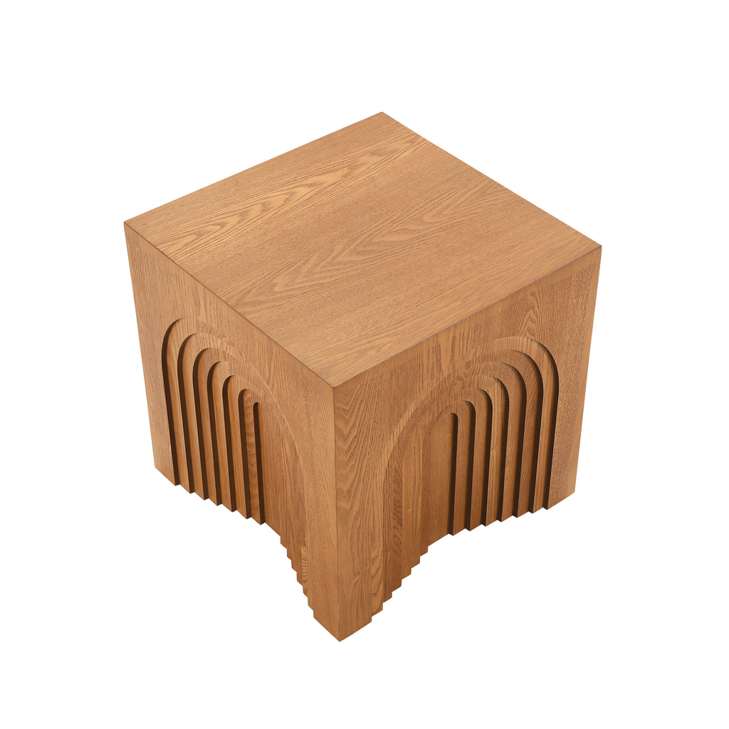 Round Wood End Table — [variant:N876P386371D] Natural & Light Brown image 11