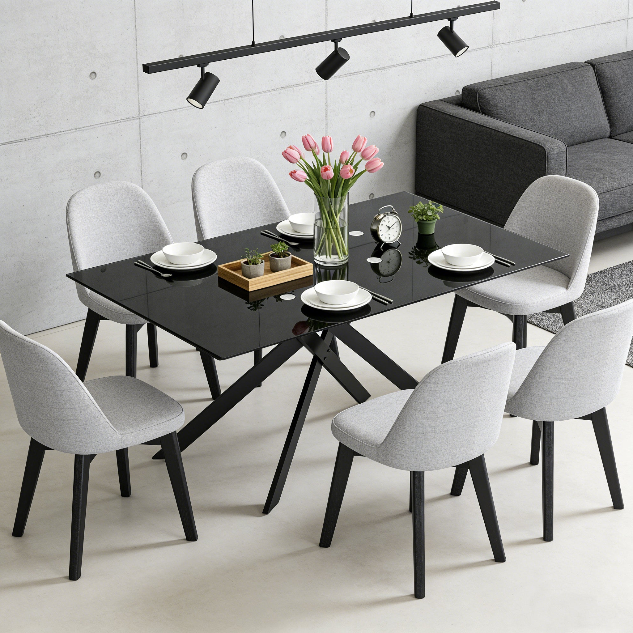 [variant:W3856P411912] Tempered-Glass Dining Table – 51-Inch image 6