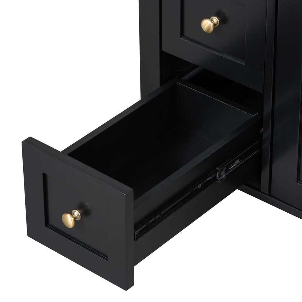 [variant:N725P280631B] Black Bathroom Vanity with Ceramic Sink – 24-Inch image 24