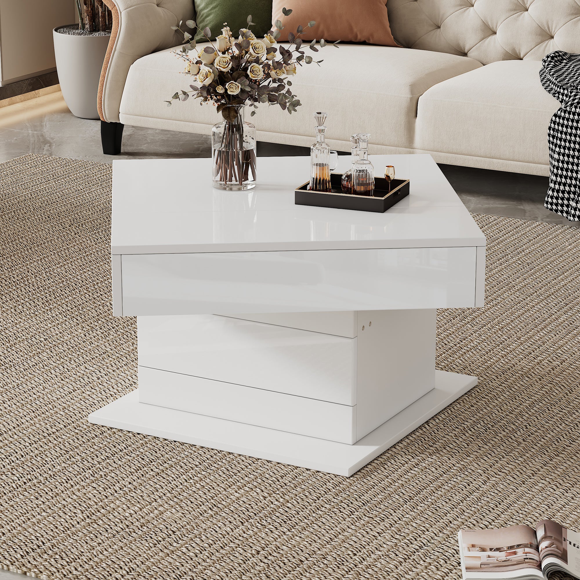 [variant:N892P423296W] 360° Rotating Lift-Top Coffee Table with Drawer image 26