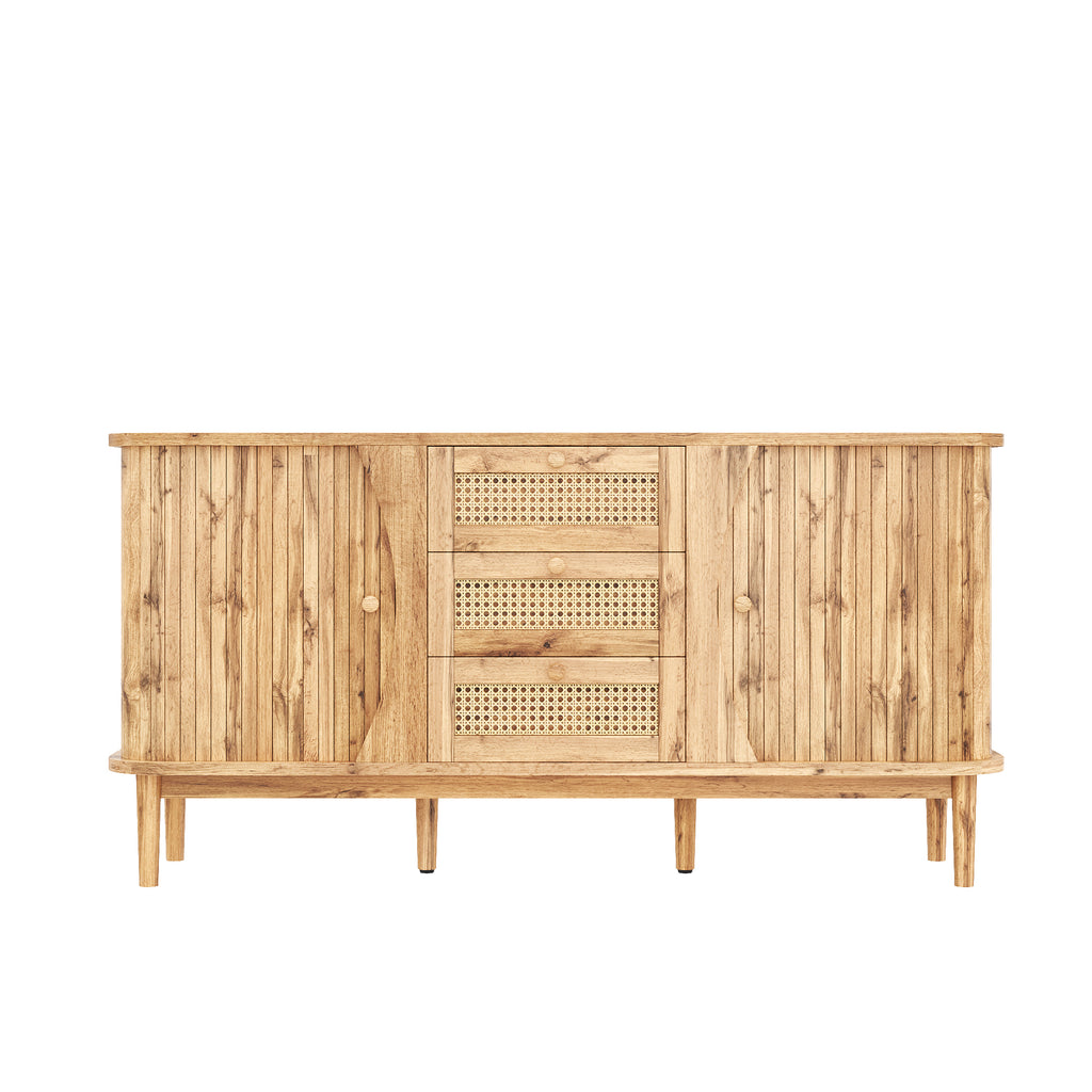 [variant:GA0005O] Rattan Sliding-Door Sideboard – Wood Tone image 17