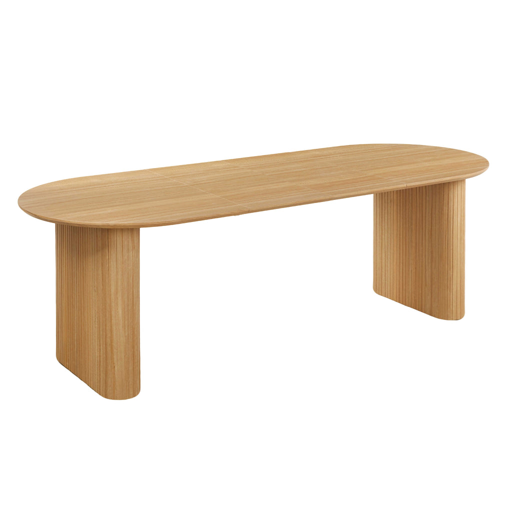 Extendable Oval Dining Table – Oak or Walnut — [variant:W3808S00001] Oak image 9