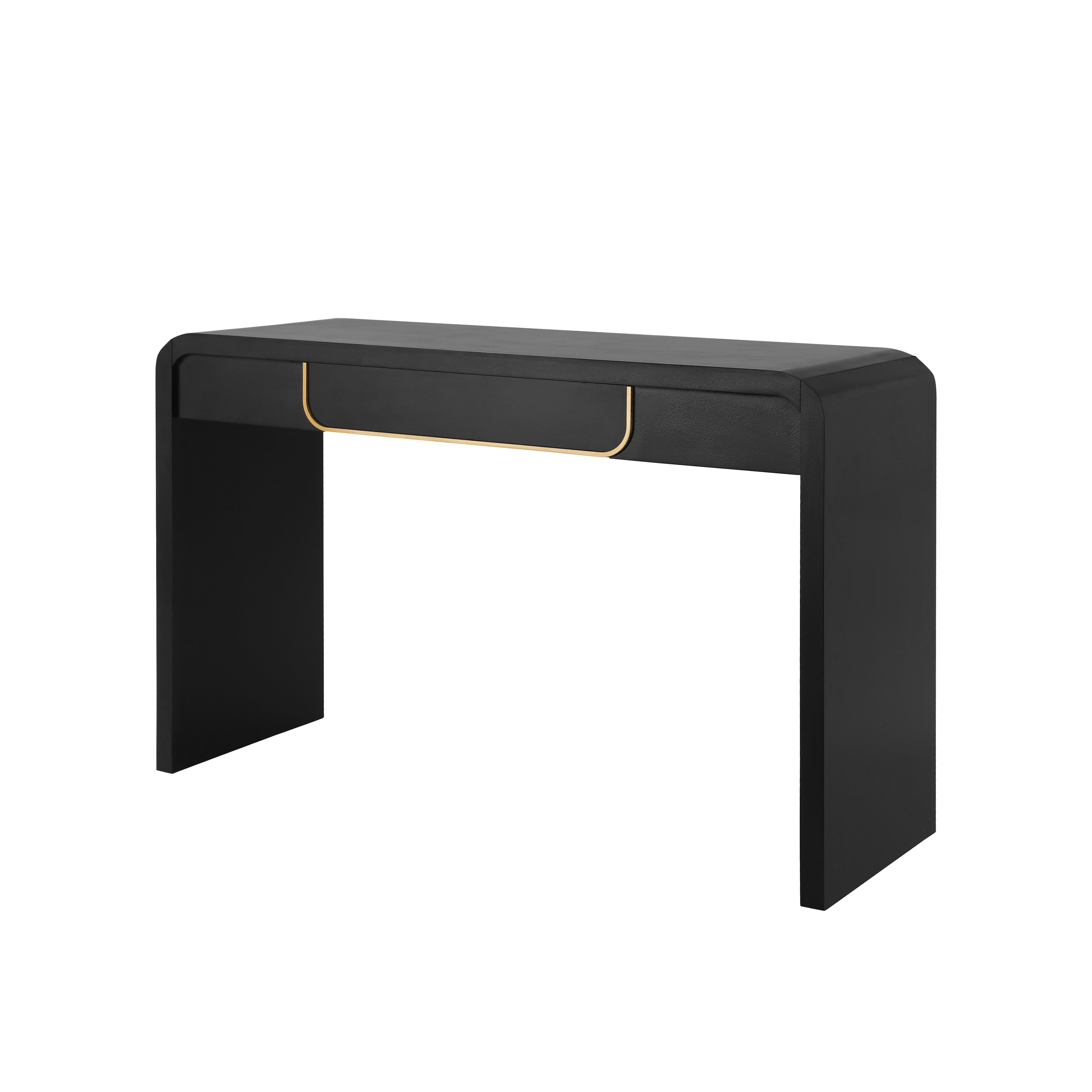 [variant:N876P351912B] Black Console Table with Drawer & Storage Shelf image 10