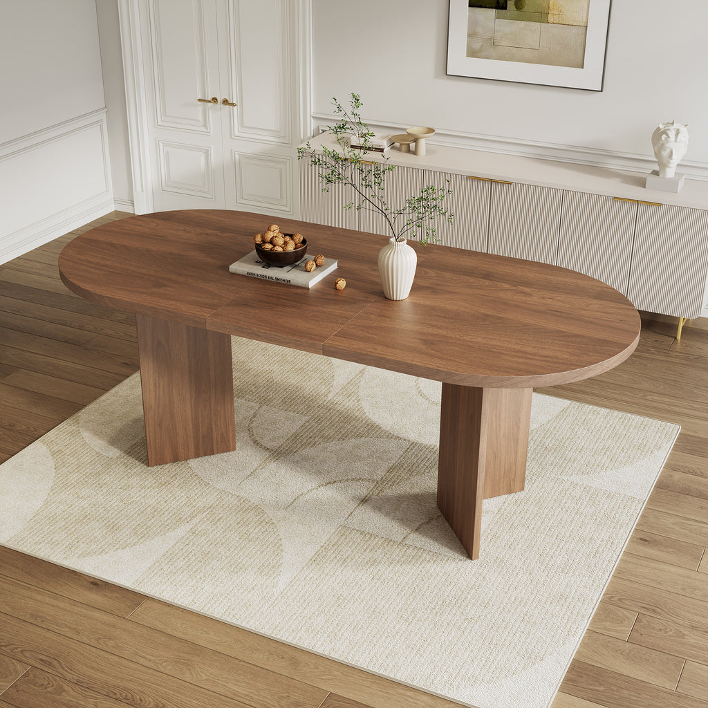 [variant:N859P472961A] Oval Walnut Dining Table – 79-Inch image 11