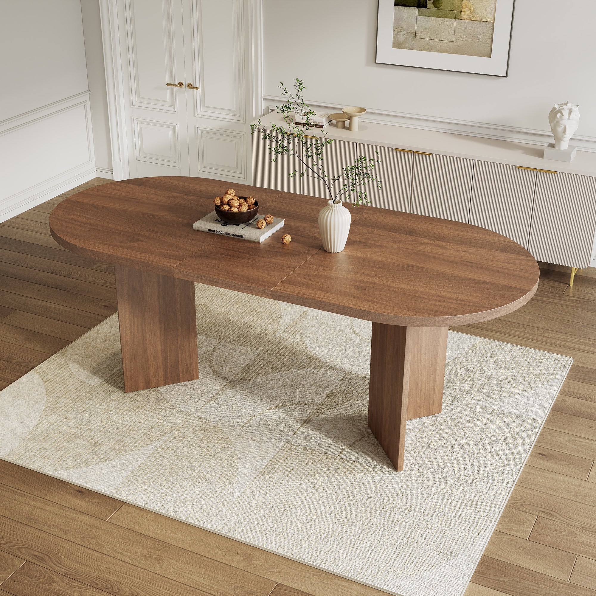 [variant:N859P472961A] Oval Walnut Dining Table – 79-Inch image 11