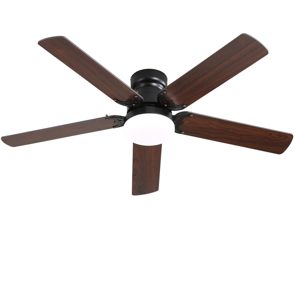 [variant:W5691P515283] Matte Black Ceiling Fan with Dimmable Light – 42-Inch image 2