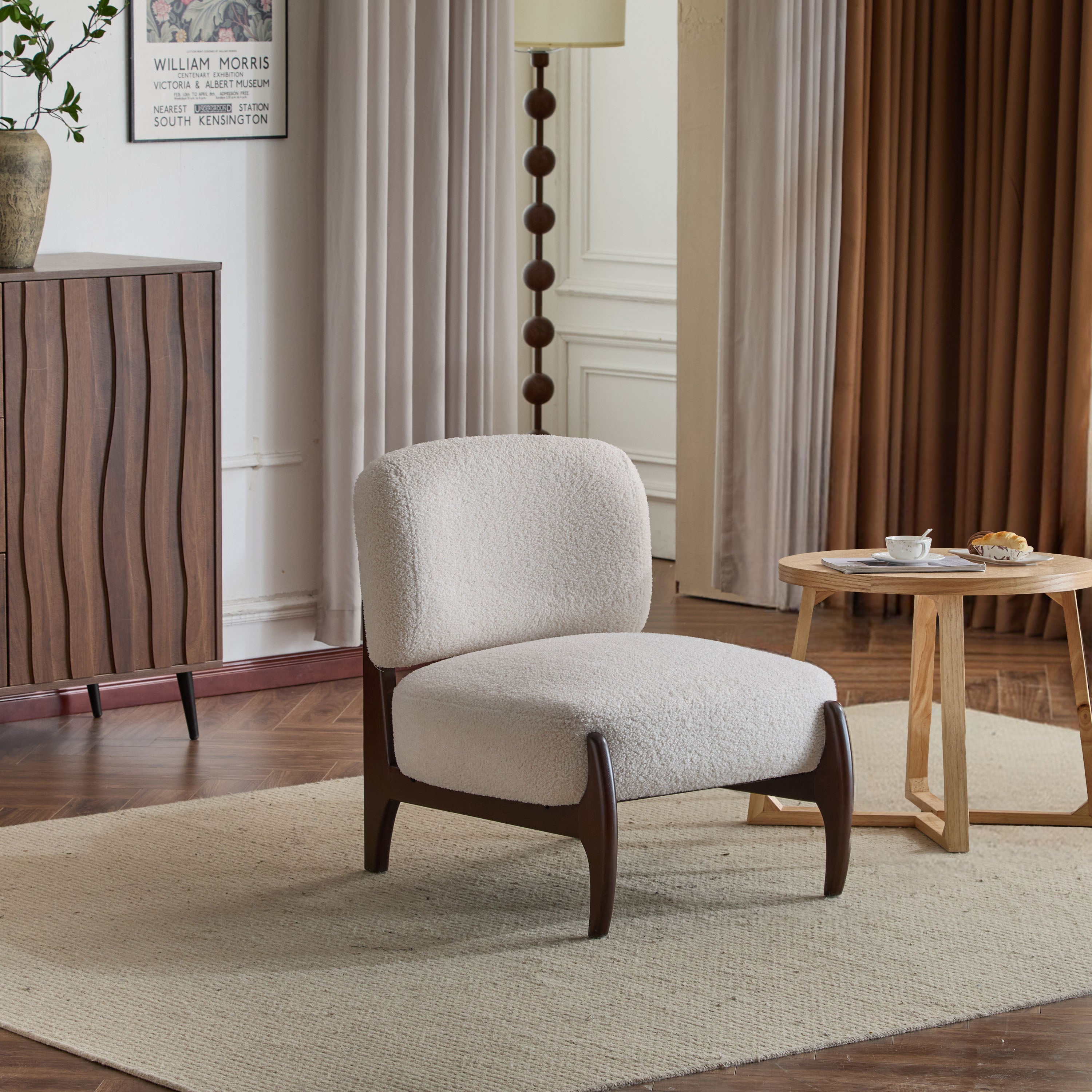 [variant:N913P495912B] Modern Boucle Lounge Chair image 3