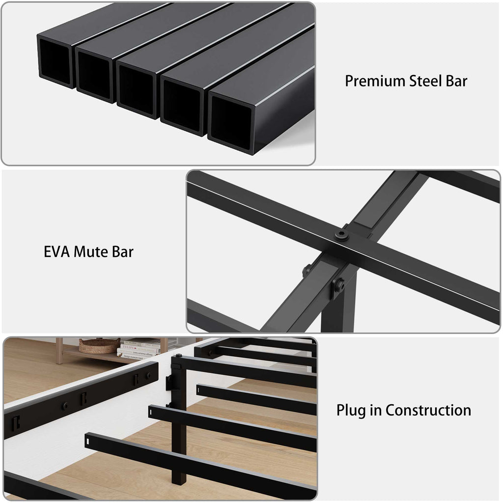[variant:W5658P486971] Queen Platform Bed with Headboard & Footboard – White image 10