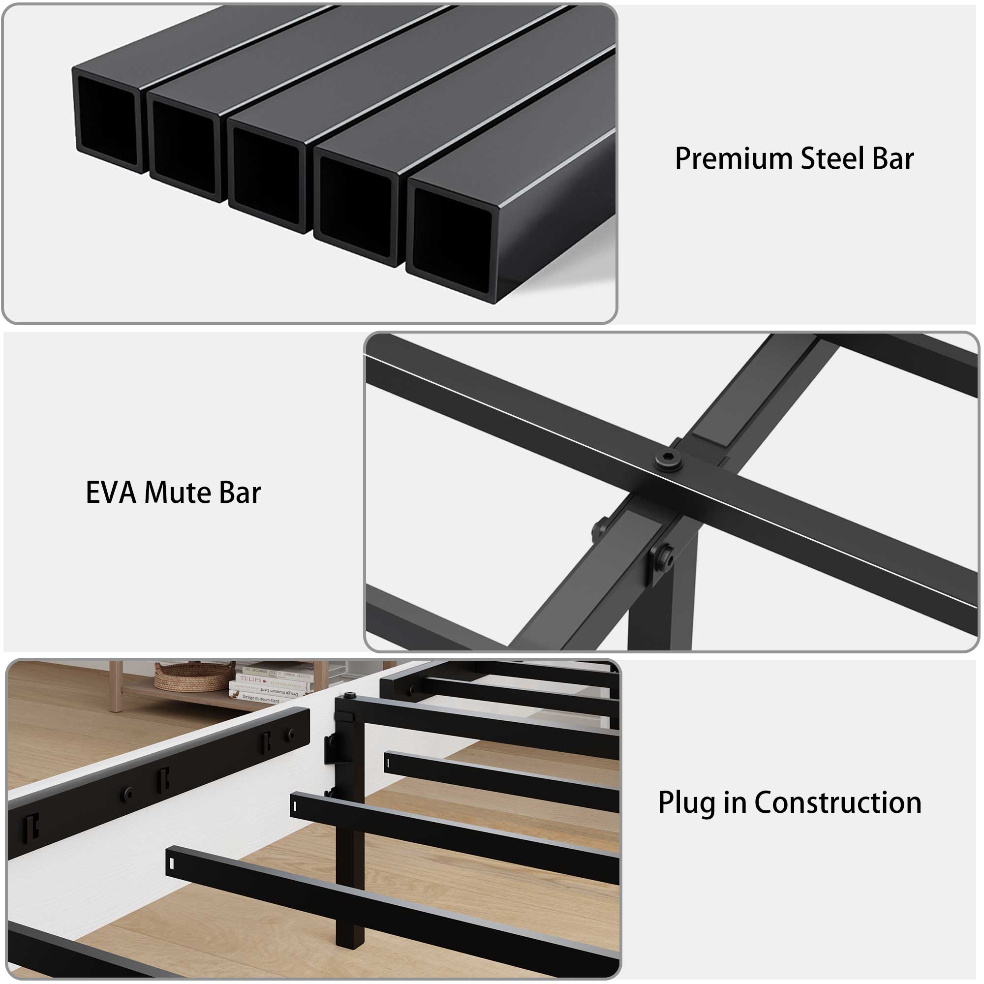 [variant:W5658P486971] Queen Platform Bed with Headboard & Footboard – White image 10