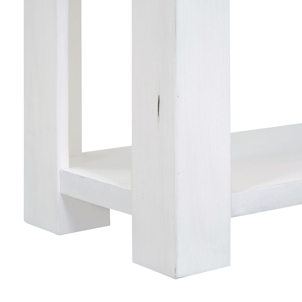 [variant:N852P245606K] Console Table with Drawers & Bottom Shelf – Antique White image 18