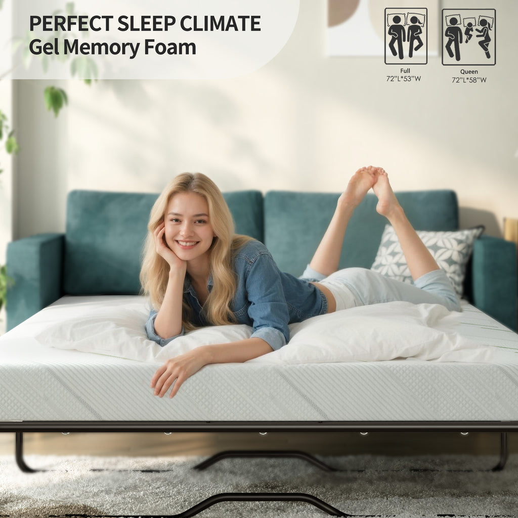 [variant:W3686P353668] Queen Gel Memory Foam Sofa Mattress – 4-Inch image 8
