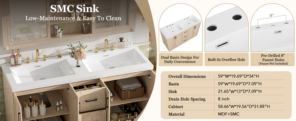 [variant:N848P000035N] Double-Sink Bathroom Vanity with Storage – 59-Inch image 3