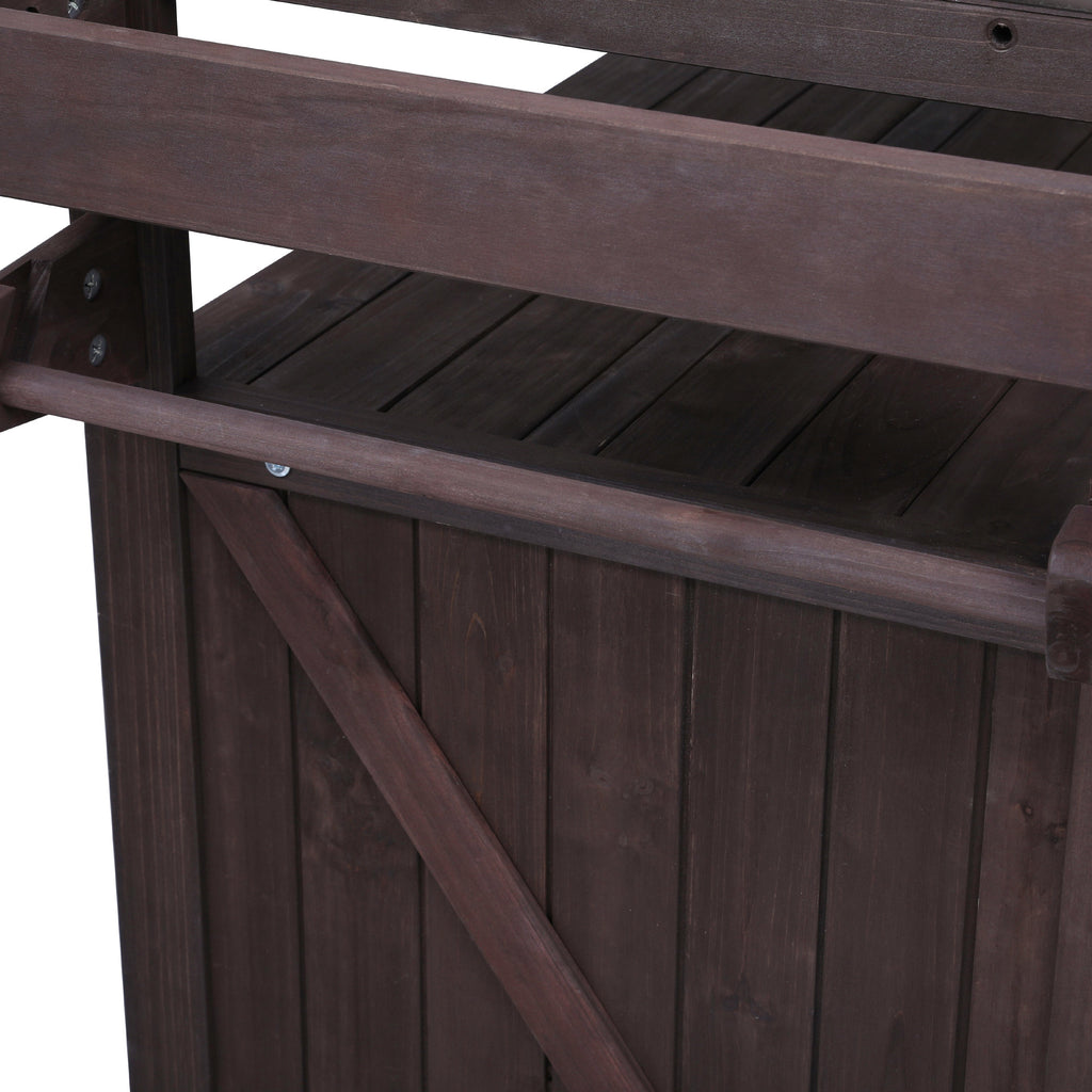 [variant:N853P386135Z] Outdoor Grill Cart with Raised Shelf – Dark Brown, 53.3-Inch image 33
