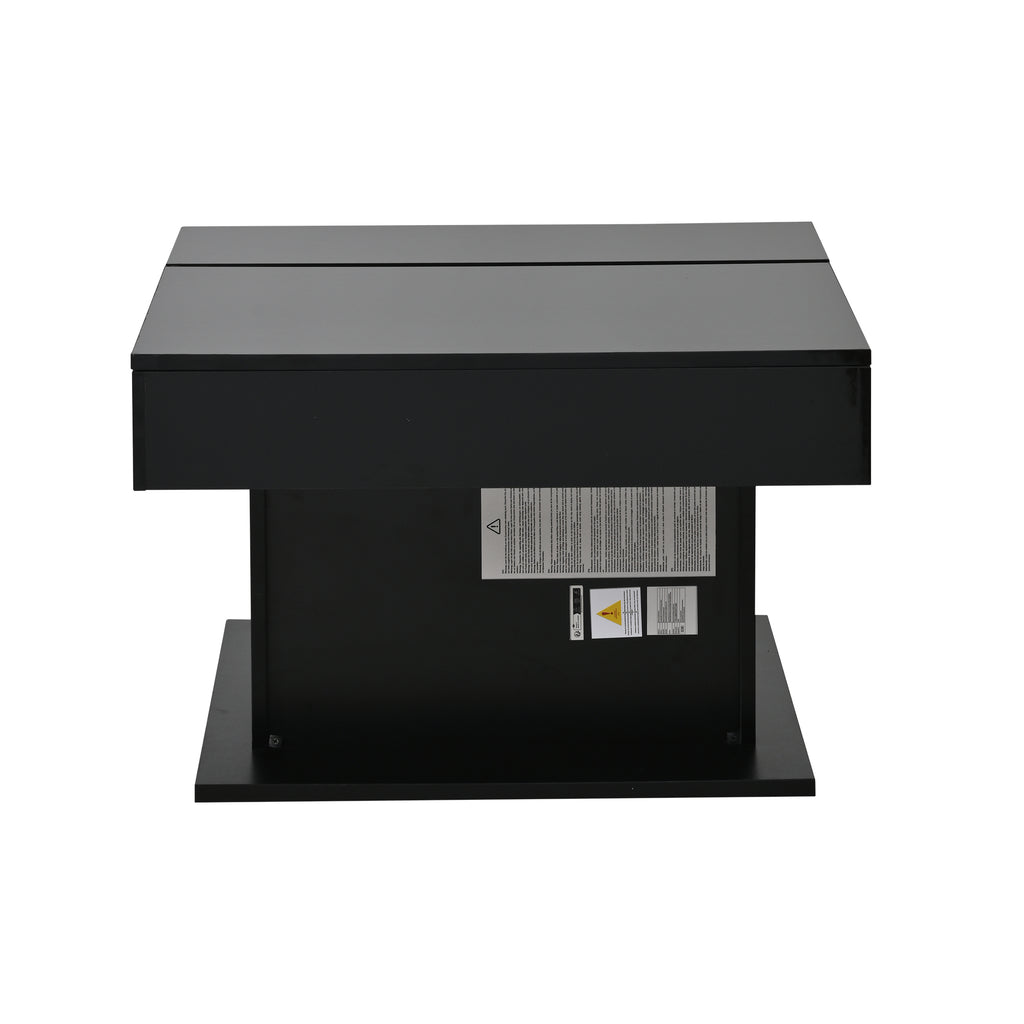 [variant:N892P423296B] Black 360° Rotating Lift-Top Coffee Table image 9