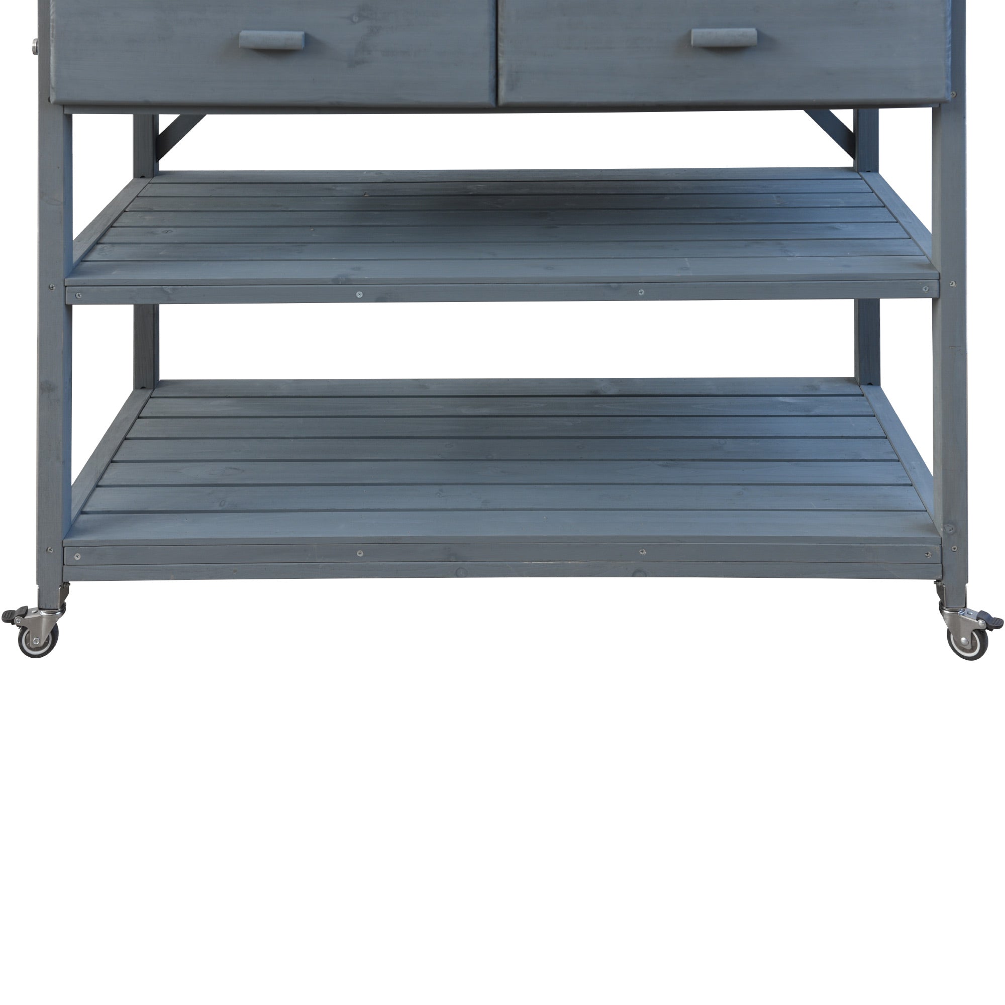 [variant:N853P386121G] Rolling Outdoor Potting Bench with Stainless Steel Top image 8