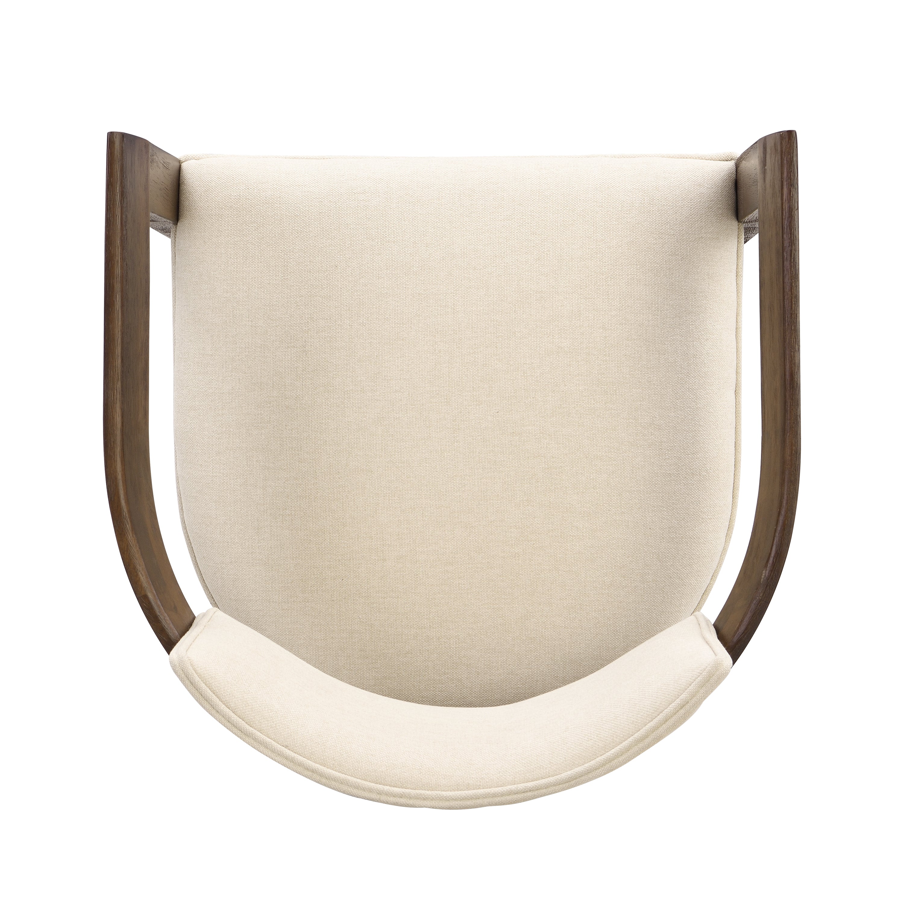 Set of 2 Upholstered Counter Stools — [variant:N872P375625T] Beige,Walnut image 2