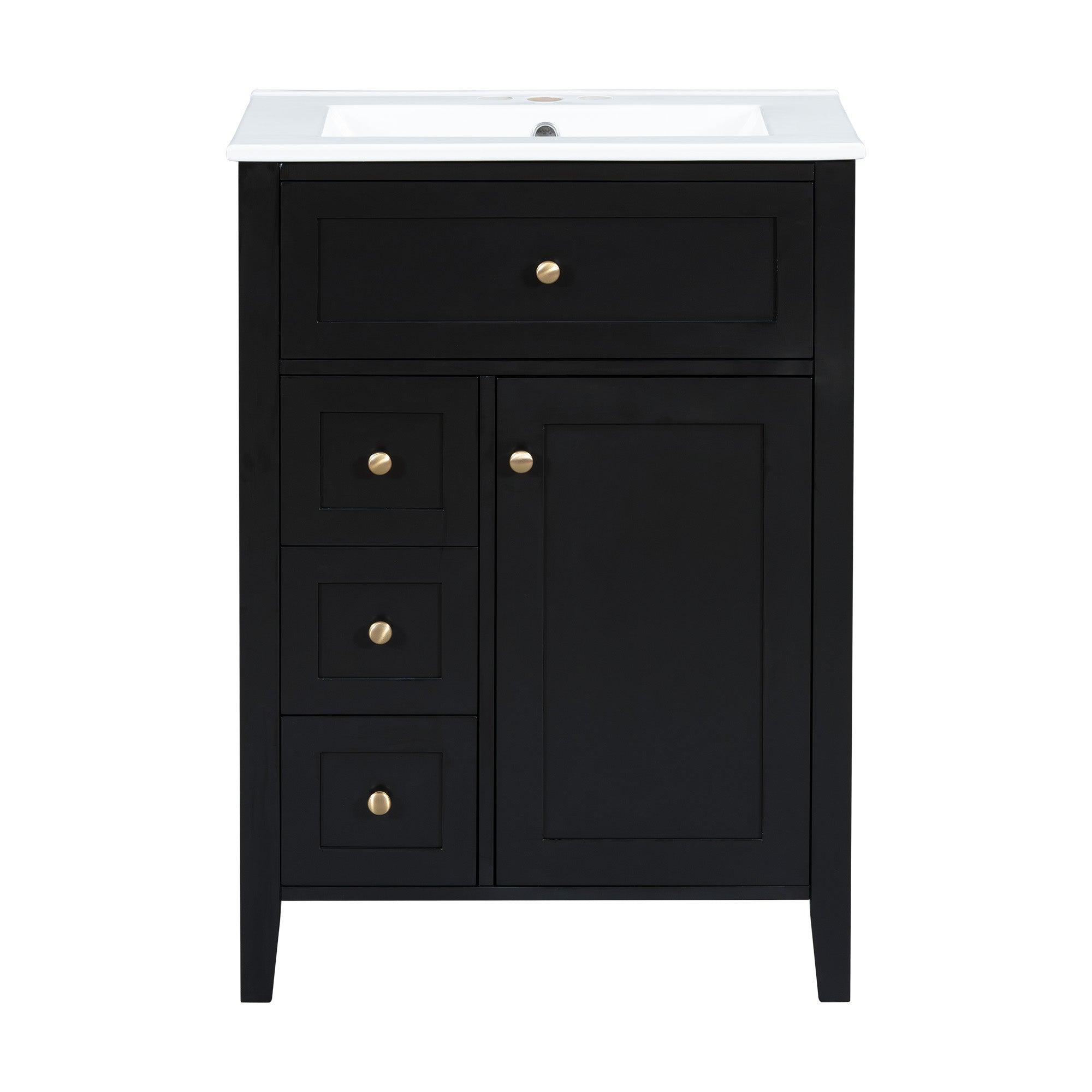 [variant:N725P280631B] Black Bathroom Vanity with Ceramic Sink – 24-Inch image 34