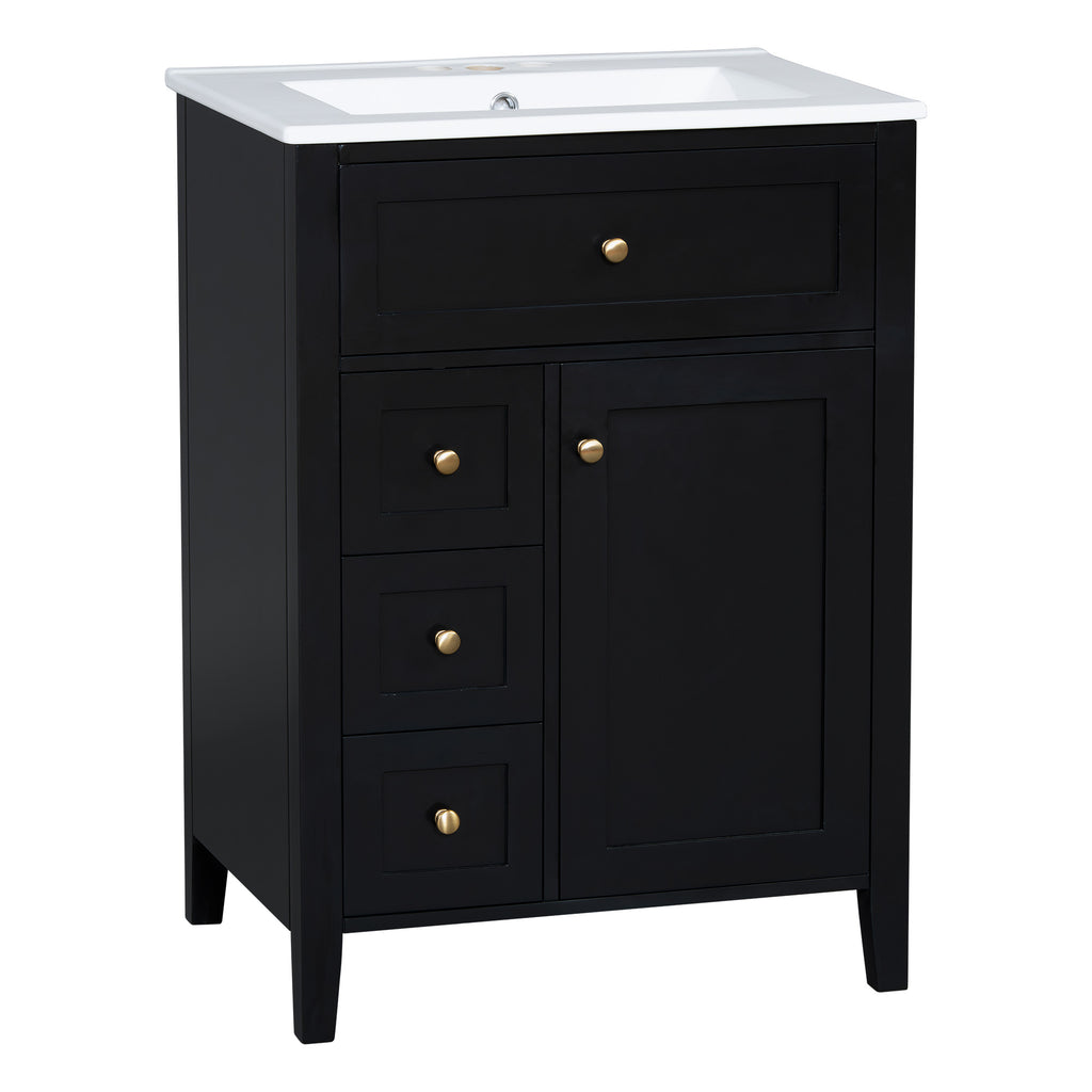 [variant:N725P280631B] Black Bathroom Vanity with Ceramic Sink – 24-Inch image 28