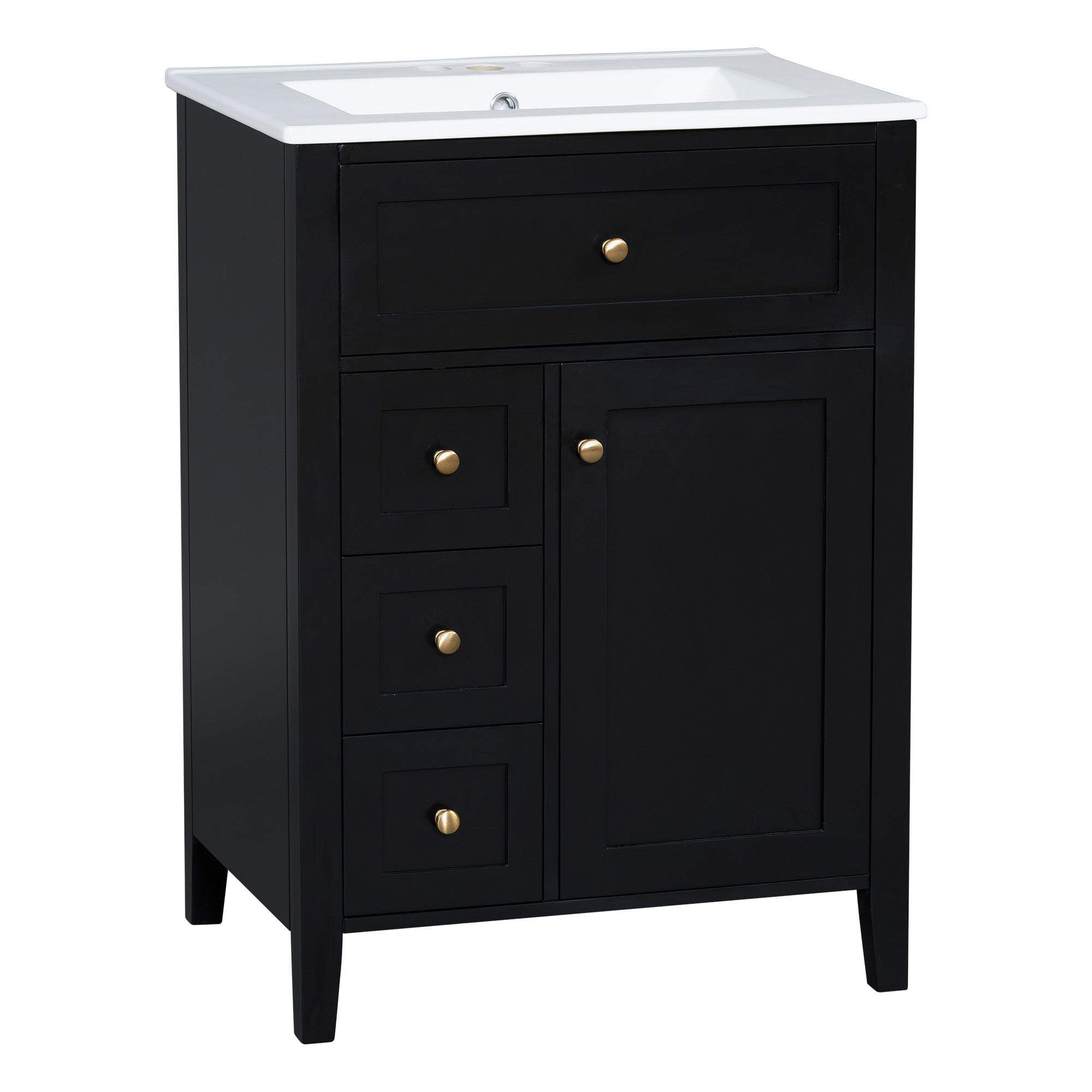 [variant:N725P280631B] Black Bathroom Vanity with Ceramic Sink – 24-Inch image 28