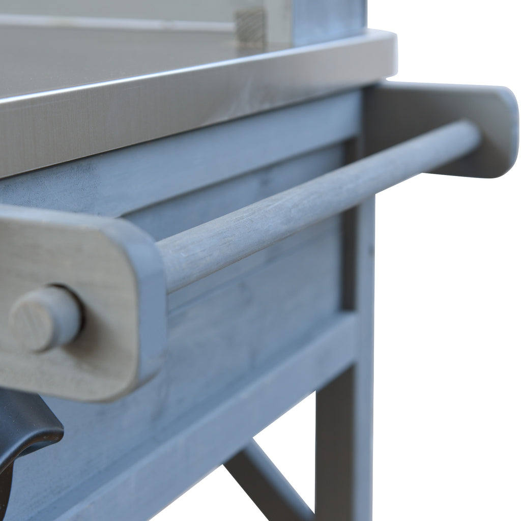 [variant:N853P386121G] Rolling Outdoor Potting Bench with Stainless Steel Top image 49