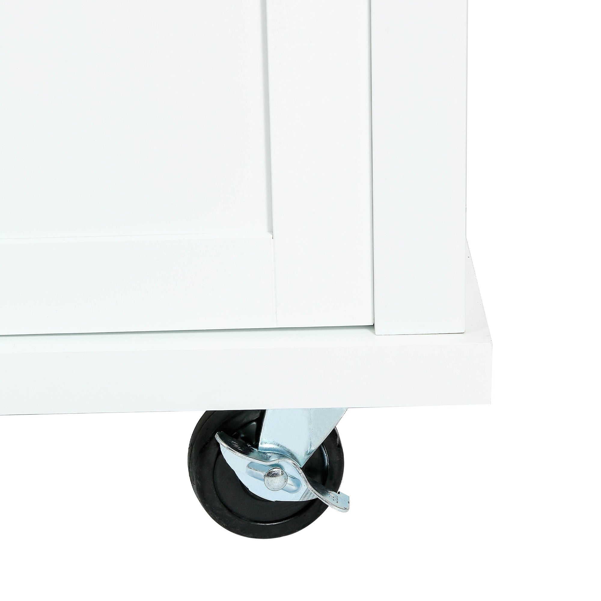 [variant:N853P383632W] Drop-Leaf Rolling Kitchen Cart – White, 53.1-Inch image 18