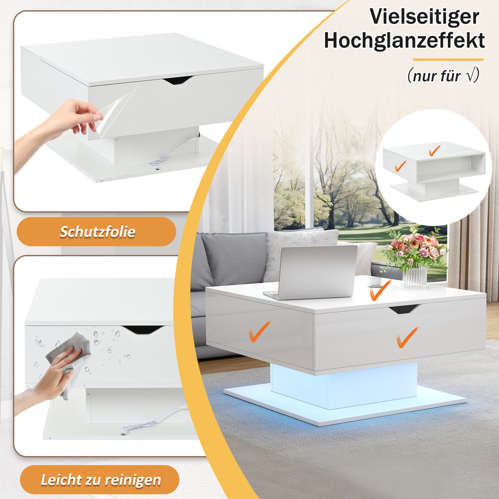 [variant:N892P428789W] High-Gloss Hydraulic Lift Coffee Table with Storage image 9